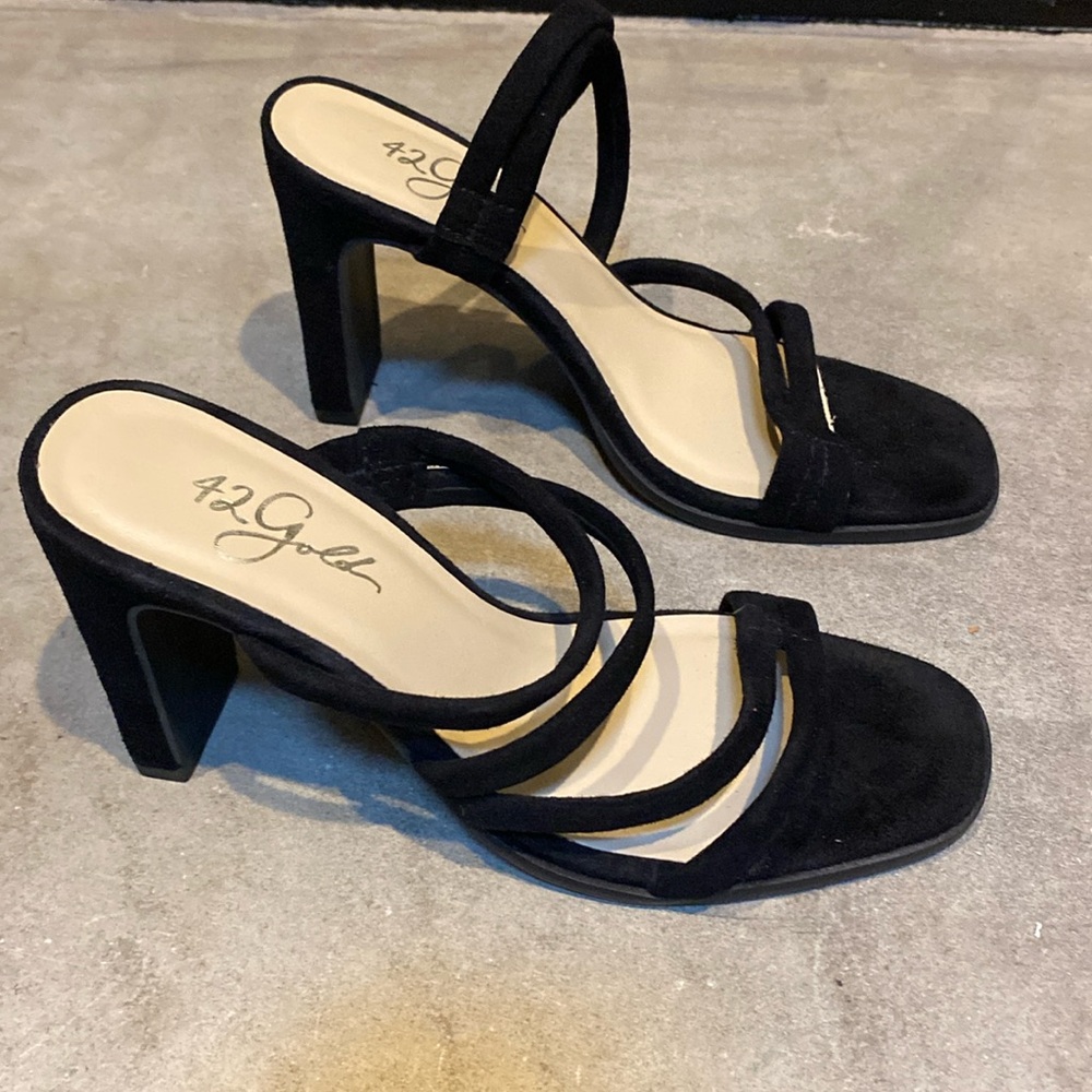 Suede black sandals from Nordstrom. Wore once or twice. Great condition.